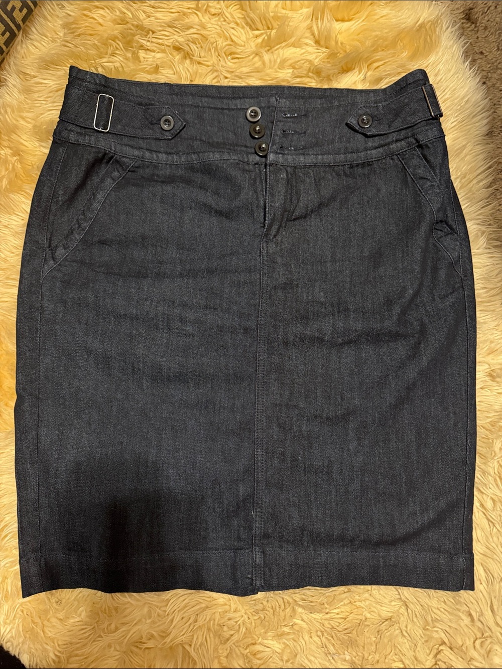 Classic Dark Gray Denim Pencil Skirt - Women’s One 5 One
